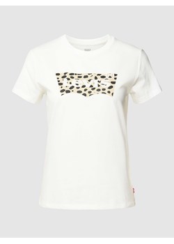 T-shirt z nadrukiem z logo ze sklepu Peek&Cloppenburg  w kategorii Bluzki damskie - zdjęcie 167935551