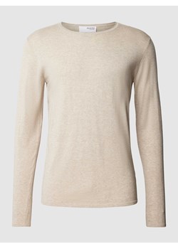 Sweter z dzianiny z okrągłym dekoltem model ‘Rome’ ze sklepu Peek&Cloppenburg  w kategorii Swetry męskie - zdjęcie 167935574