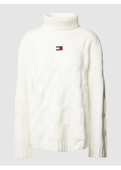 Sweter z dzianiny o kroju oversized ze ściegiem warkoczowym ze sklepu Peek&Cloppenburg  w kategorii Swetry damskie - zdjęcie 167935594