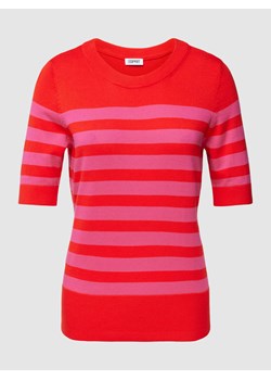T-shirt o kroju regular fit z prążkowanym wykończeniem ze sklepu Peek&Cloppenburg  w kategorii Bluzki damskie - zdjęcie 167935661