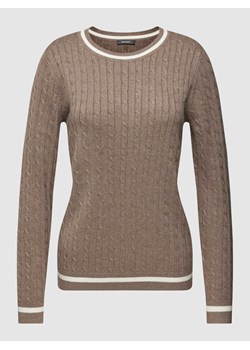 Sweter z dzianiny z prążkowanymi wykończeniami ze sklepu Peek&Cloppenburg  w kategorii Swetry damskie - zdjęcie 167935681