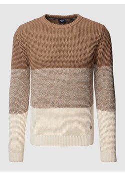 Sweter z dzianiny z detalem z logo model ‘Arvino’ ze sklepu Peek&Cloppenburg  w kategorii Swetry męskie - zdjęcie 167935810