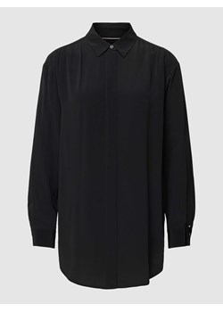 Bluzka koszulowa z krytą listwą guzikową model ‘Benika’ w kolorze czarnym ze sklepu Peek&Cloppenburg  w kategorii Koszule damskie - zdjęcie 167935982
