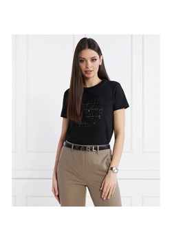 Karl Lagerfeld T-shirt boucle profile | Regular Fit ze sklepu Gomez Fashion Store w kategorii Bluzki damskie - zdjęcie 167936122