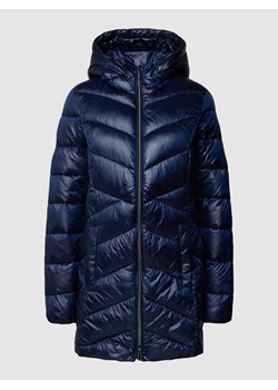 Płaszcz pikowany beżowy z zamkiem błyskawicznym ze sklepu Peek&Cloppenburg  w kategorii Kurtki damskie - zdjęcie 167940202