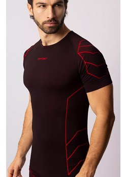 Termoaktywna koszulka męska z krótkim rękawem czarno-czerwona Rapid, Kolor czarno-czerwony, Rozmiar L, Spaio ze sklepu Primodo w kategorii T-shirty męskie - zdjęcie 167942784