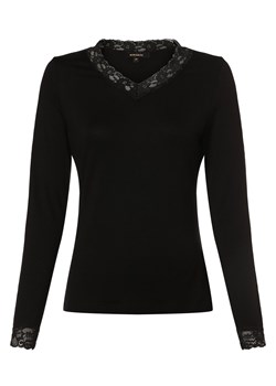 More & More Damska koszulka z długim rękawem Kobiety wiskoza czarny jednolity ze sklepu vangraaf w kategorii Bluzki damskie - zdjęcie 167944422