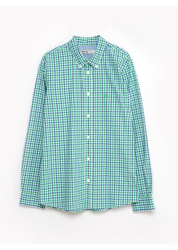 Koszula męska w drobną kratę zielona Mowerin 301 ze sklepu Big Star w kategorii Koszule męskie - zdjęcie 167946264