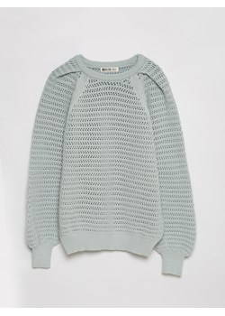 Sweter damski o ażurowym splocie błękitny Funia 400 ze sklepu Big Star w kategorii Swetry damskie - zdjęcie 167946272