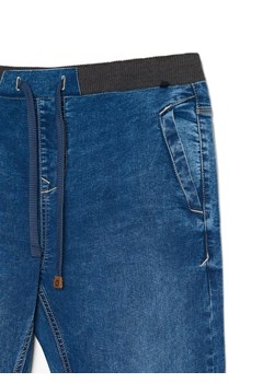 Cropp - Niebieskie jeansowe joggery chino - niebieski ze sklepu Cropp w kategorii Jeansy męskie - zdjęcie 167946721