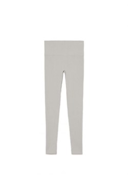 Cropp - Szare prążkowane legginsy - jasny szary ze sklepu Cropp w kategorii Spodnie damskie - zdjęcie 167946732