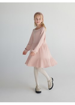 Reserved - Bawełniana sukienka - brudny róż ze sklepu Reserved w kategorii Sukienki dziewczęce - zdjęcie 167947231