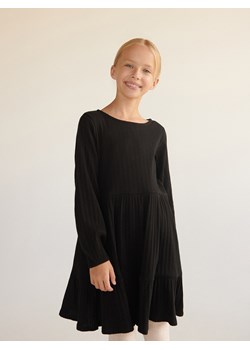 Reserved - Bawełniana sukienka - czarny ze sklepu Reserved w kategorii Sukienki dziewczęce - zdjęcie 167947240
