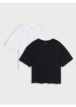 Sinsay - Koszulki 2 pack - biały ze sklepu Sinsay w kategorii Bluzki dziewczęce - zdjęcie 167948372