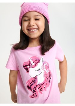 Sinsay - Koszulka z nadrukiem - różowy ze sklepu Sinsay w kategorii Bluzki dziewczęce - zdjęcie 167948374