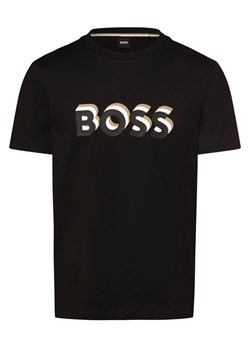 BOSS Koszulka męska - Tiburt 427 Mężczyźni Bawełna czarny nadruk ze sklepu vangraaf w kategorii T-shirty męskie - zdjęcie 167948703