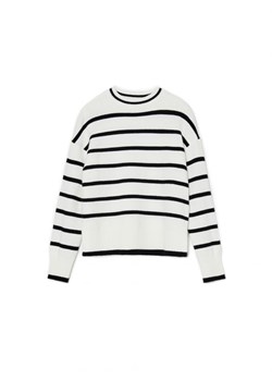 Cropp - Kremowo-czarny sweter w paski - kremowy ze sklepu Cropp w kategorii Swetry damskie - zdjęcie 167952344