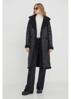 Superdry płaszcz damski kolor czarny przejściowy ze sklepu ANSWEAR.com w kategorii Płaszcze damskie - zdjęcie 167953160