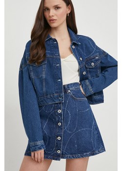Pepe Jeans kurtka jeansowa damska kolor granatowy przejściowa ze sklepu ANSWEAR.com w kategorii Kurtki damskie - zdjęcie 167953562