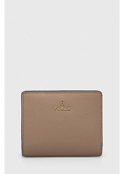 Furla portfel skórzany damski kolor beżowy ze sklepu ANSWEAR.com w kategorii Portfele damskie - zdjęcie 167953833