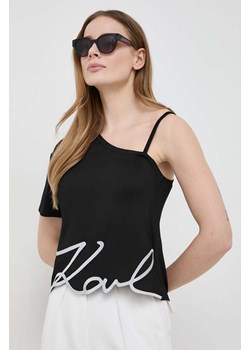 Karl Lagerfeld t-shirt damski kolor czarny ze sklepu ANSWEAR.com w kategorii Bluzki damskie - zdjęcie 167954483