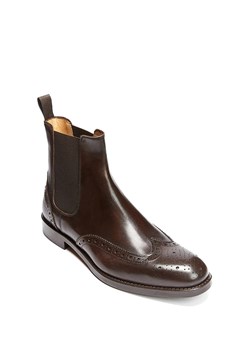 British Passport Skórzane sztyblety w kolorze ciemnobrązowym ze sklepu Limango Polska w kategorii Buty zimowe męskie - zdjęcie 167960551