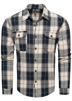 Męska koszula flanelowa w kratę Recea ze sklepu Recea.pl w kategorii Koszule męskie - zdjęcie 167962532
