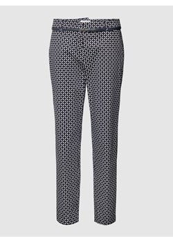 Spodnie materiałowe o kroju regular fit ze wzorem na całej powierzchni ze sklepu Peek&Cloppenburg  w kategorii Spodnie damskie - zdjęcie 167963800