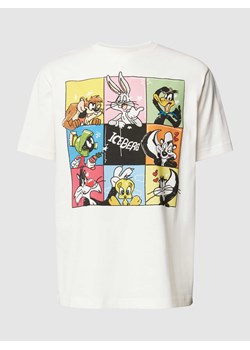 T-shirt z nadrukiem Looney Tunes® w odcieniu brudnej bieli ze sklepu Peek&Cloppenburg  w kategorii T-shirty męskie - zdjęcie 167964052