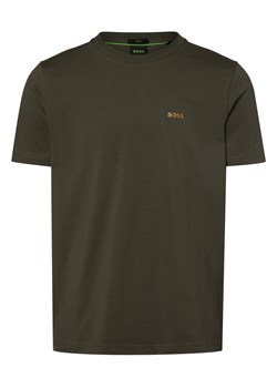 BOSS Green Koszulka męska - Tee Mężczyźni Bawełna jodłowy jednolity ze sklepu vangraaf w kategorii T-shirty męskie - zdjęcie 167967122