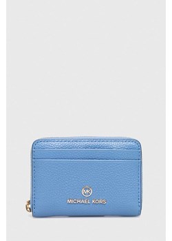 MICHAEL Michael Kors portfel skórzany damski kolor niebieski ze sklepu ANSWEAR.com w kategorii Portfele damskie - zdjęcie 167993780