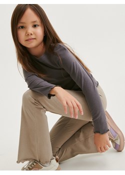 Reserved - Bawełniane spodnie flare - zielony ze sklepu Reserved w kategorii Spodnie dziewczęce - zdjęcie 167993971