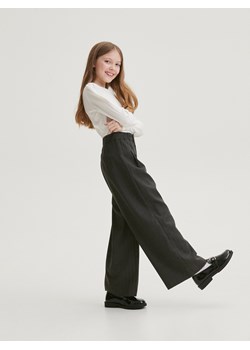 Reserved - Eleganckie spodnie wide leg - ciemnoszary ze sklepu Reserved w kategorii Spodnie dziewczęce - zdjęcie 167993983