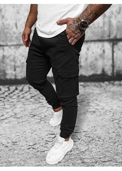 Spodnie męskie joggery czarne OZONEE O/G3043 ze sklepu ozonee.pl w kategorii Spodnie męskie - zdjęcie 168051752