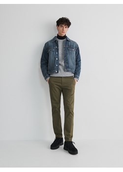 Reserved - Spodnie chino slim fit - zielony ze sklepu Reserved w kategorii Spodnie męskie - zdjęcie 168078394