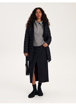Reserved - Pikowany płaszcz - czarny ze sklepu Reserved w kategorii Płaszcze damskie - zdjęcie 168078531