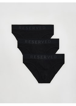 Reserved - Bawełniane slipy 3 pack - czarny ze sklepu Reserved w kategorii Majtki męskie - zdjęcie 168078843