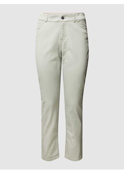 Spodnie z aplikacją z logo ze sklepu Peek&Cloppenburg  w kategorii Spodnie damskie - zdjęcie 168079772
