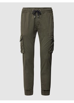 Spodnie cargo z detalami z logo model ‘Twill’ ze sklepu Peek&Cloppenburg  w kategorii Spodnie męskie - zdjęcie 168079774