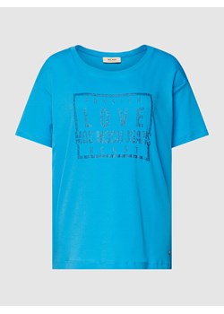T-shirt z obszyciem kamieniami stras model ‘Ciara O-SS Glam Tee’ ze sklepu Peek&Cloppenburg  w kategorii Bluzki damskie - zdjęcie 168080300