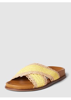 Sandały z paskami z efektem plecionki ze sklepu Peek&Cloppenburg  w kategorii Klapki damskie - zdjęcie 168081221