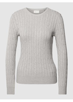 Sweter z dzianiny z wzorem warkocza ze sklepu Peek&Cloppenburg  w kategorii Swetry damskie - zdjęcie 168082661