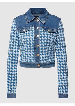 Kurtka jeansowa krótka ze wzorem w pepitkę ze sklepu Peek&Cloppenburg  w kategorii Kurtki damskie - zdjęcie 168082981