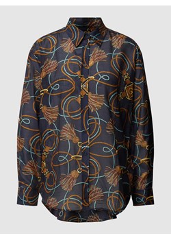 Bluzka z mieszanki bawełny i jedwabiu ze wzorem na całej powierzchni ze sklepu Peek&Cloppenburg  w kategorii Koszule damskie - zdjęcie 168083103