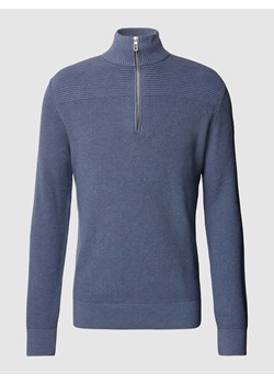 Sweter z dzianiny z krótkim zamkiem błyskawicznym ze sklepu Peek&Cloppenburg  w kategorii Swetry męskie - zdjęcie 168083134