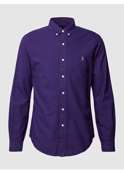 Koszula casualowa o kroju slim fit z wyhaftowanym logo ze sklepu Peek&Cloppenburg  w kategorii Koszule męskie - zdjęcie 168083622