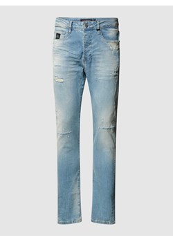Jeansy o kroju tapered fit z efektem znoszenia model ‘NOEL’ ze sklepu Peek&Cloppenburg  w kategorii Jeansy męskie - zdjęcie 168084334