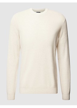Sweter z dzianiny z prążkowanymi wykończeniami ze sklepu Peek&Cloppenburg  w kategorii Swetry męskie - zdjęcie 168085183