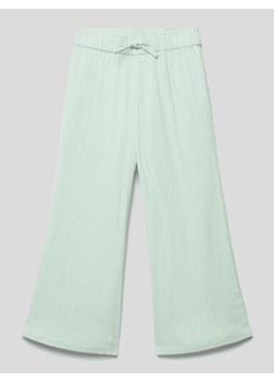 Spodnie z bawełny z plisami ze sklepu Peek&Cloppenburg  w kategorii Spodnie dziewczęce - zdjęcie 168085931