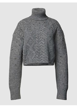 Sweter krótki z dzianiny z nitami ze sklepu Peek&Cloppenburg  w kategorii Swetry damskie - zdjęcie 168086424